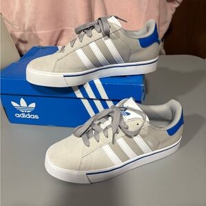 Adidas Campus Gray with Blue Highlights